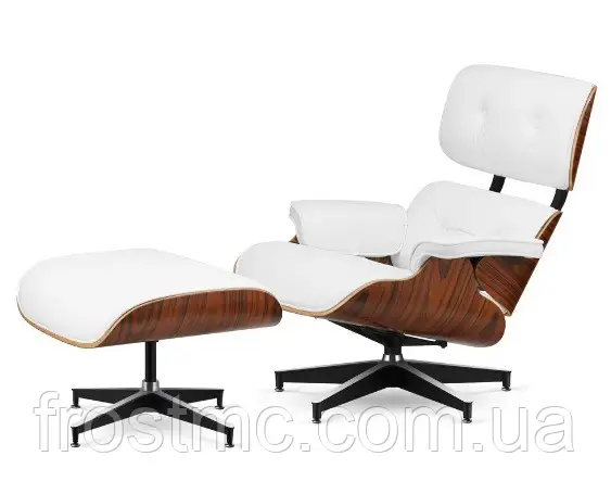 Fotel Eames Lounge XL z podnóżkiem – Palisander