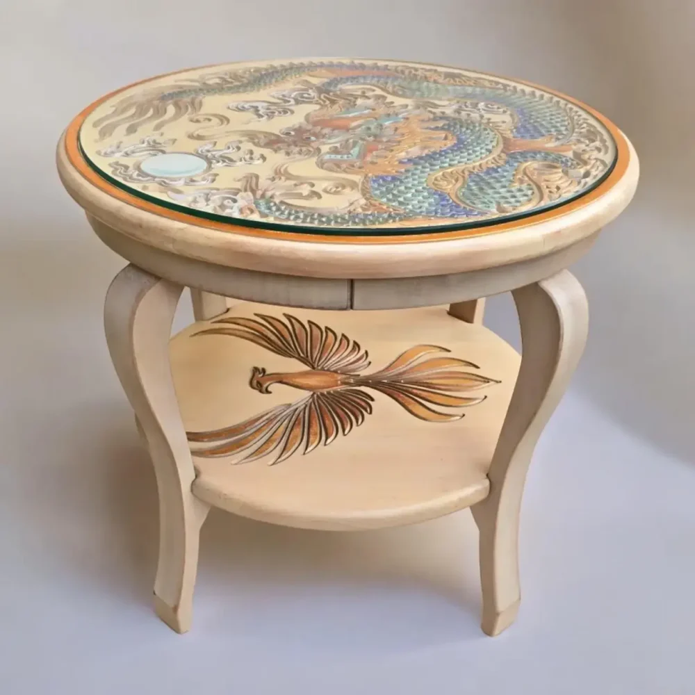 Stolik dekoracyjny "Błękitny Smok Wschodu"